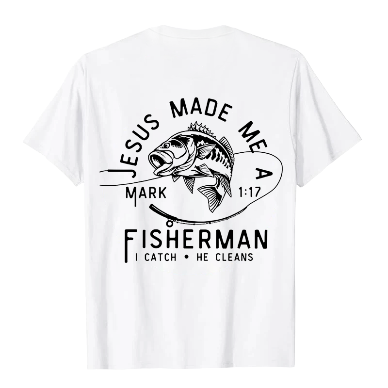 Christianartworkshop Jesus Made Me A Fisherman Mark 1:17 Unisex T-shirt - image 7