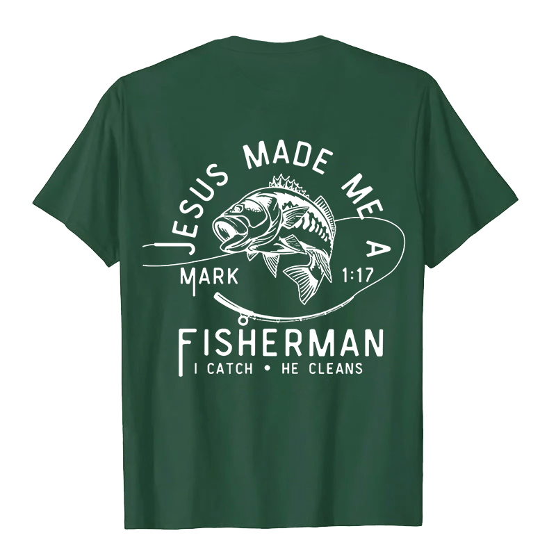 Christianartworkshop Jesus Made Me A Fisherman Mark 1:17 Unisex T-shirt - image 22