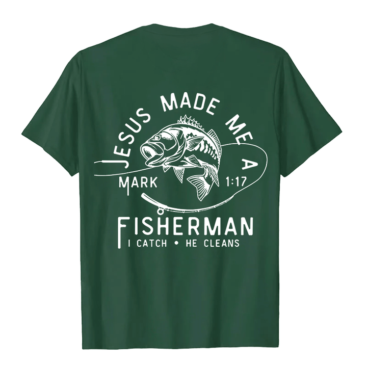 Christianartworkshop Jesus Made Me A Fisherman Mark 1:17 Unisex T-shirt - image 21