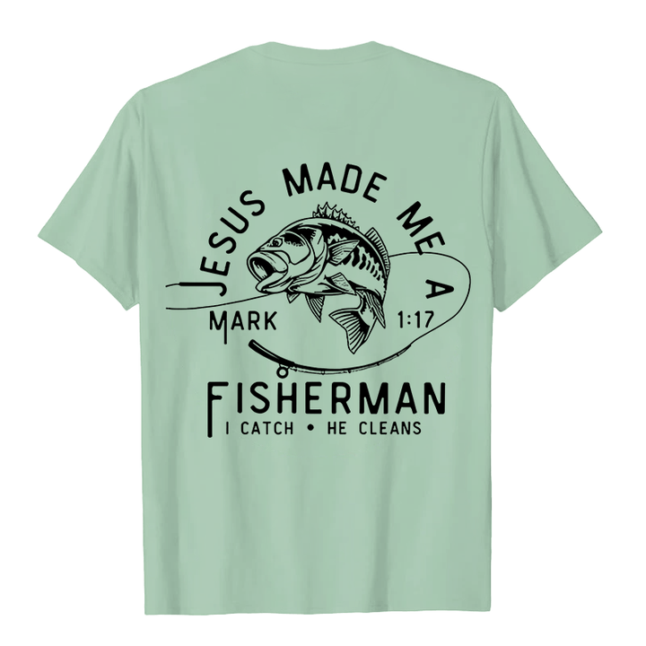 Christianartworkshop Jesus Made Me A Fisherman Mark 1:17 Unisex T-shirt - image 18
