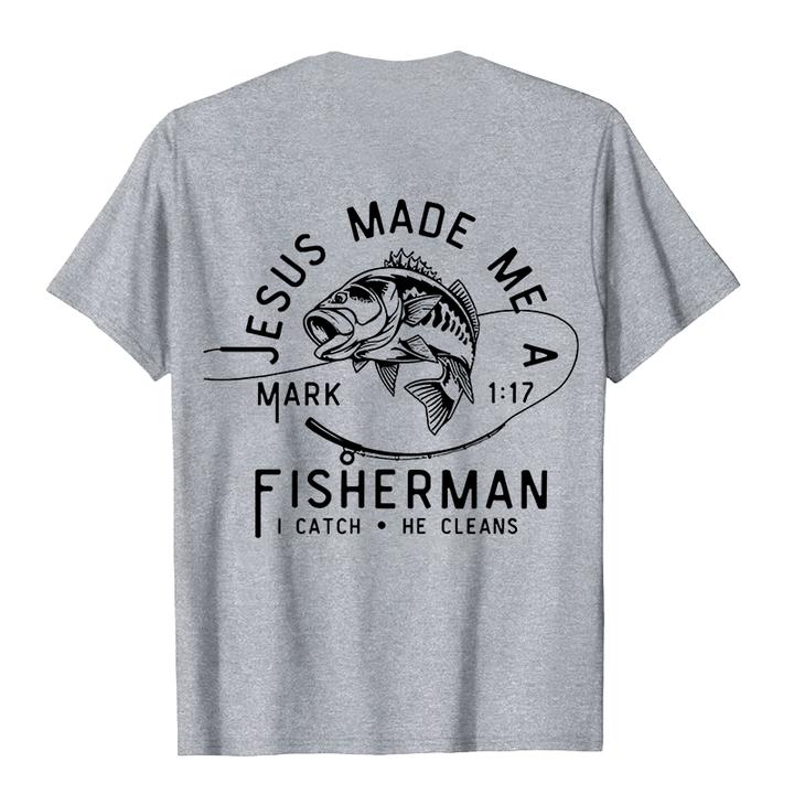 Christianartworkshop Jesus Made Me A Fisherman Mark 1:17 Unisex T-shirt - image 25
