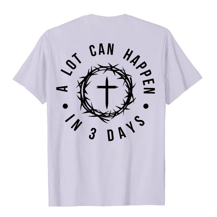 Christianartworkshop A Lot Can Happen In 3 Days Thorn Crown Cross Unisex T-shirt - image 12