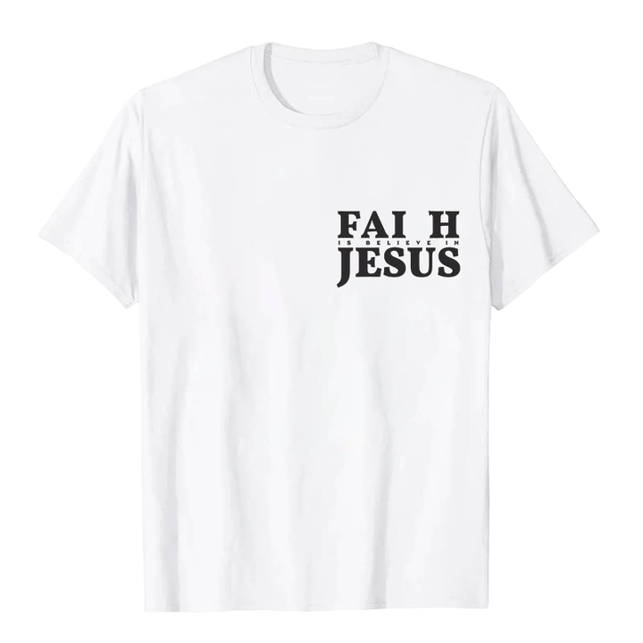Christianartworkshop Faith Is Believe In Jesus with Matthew 6:6 Unisex T-shirt - image 4