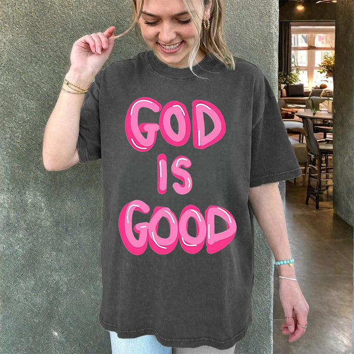 Christianartworkshop God Is Good Unisex Washed T-Shirt