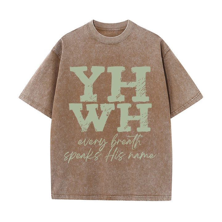 Christianartworkshop Every Breath Speaks His Name Unisex Washed T-shirt - image 16