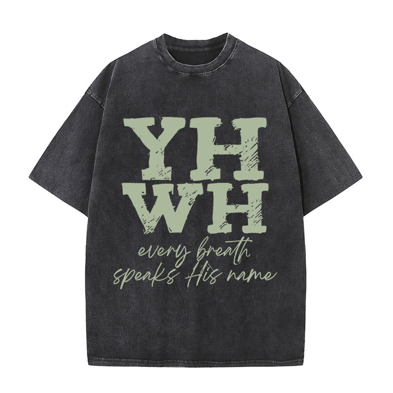 Christianartworkshop Every Breath Speaks His Name Unisex Washed T-shirt - image 14