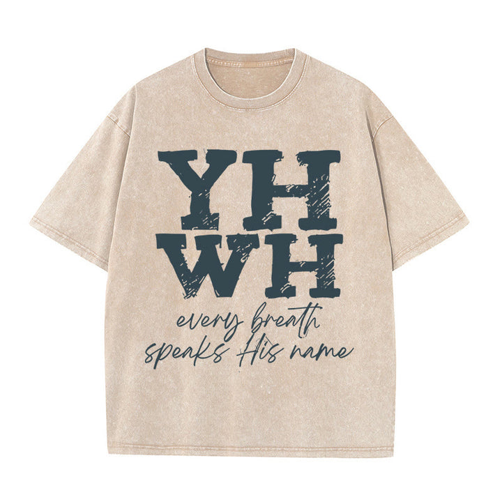 Christianartworkshop Every Breath Speaks His Name Unisex Washed T-shirt - image 10