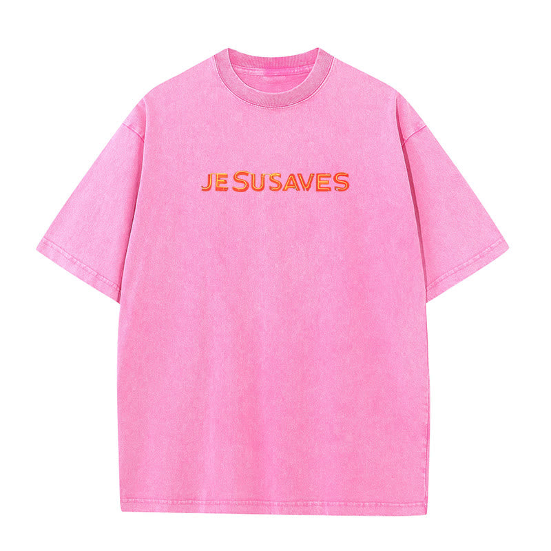 Christianartworkshop Jesus Saves Cross Graphic T-Shirt - image 13