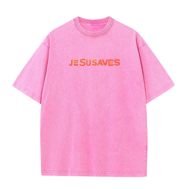 Christianartworkshop Jesus Saves Cross Graphic T-Shirt - image 13