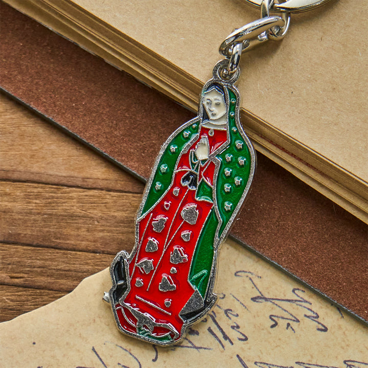 Christianartworkshop Colorful Style Our Lady of Guadalupe Enamel Key Chain: Faith in Vivid Tones - image 2
