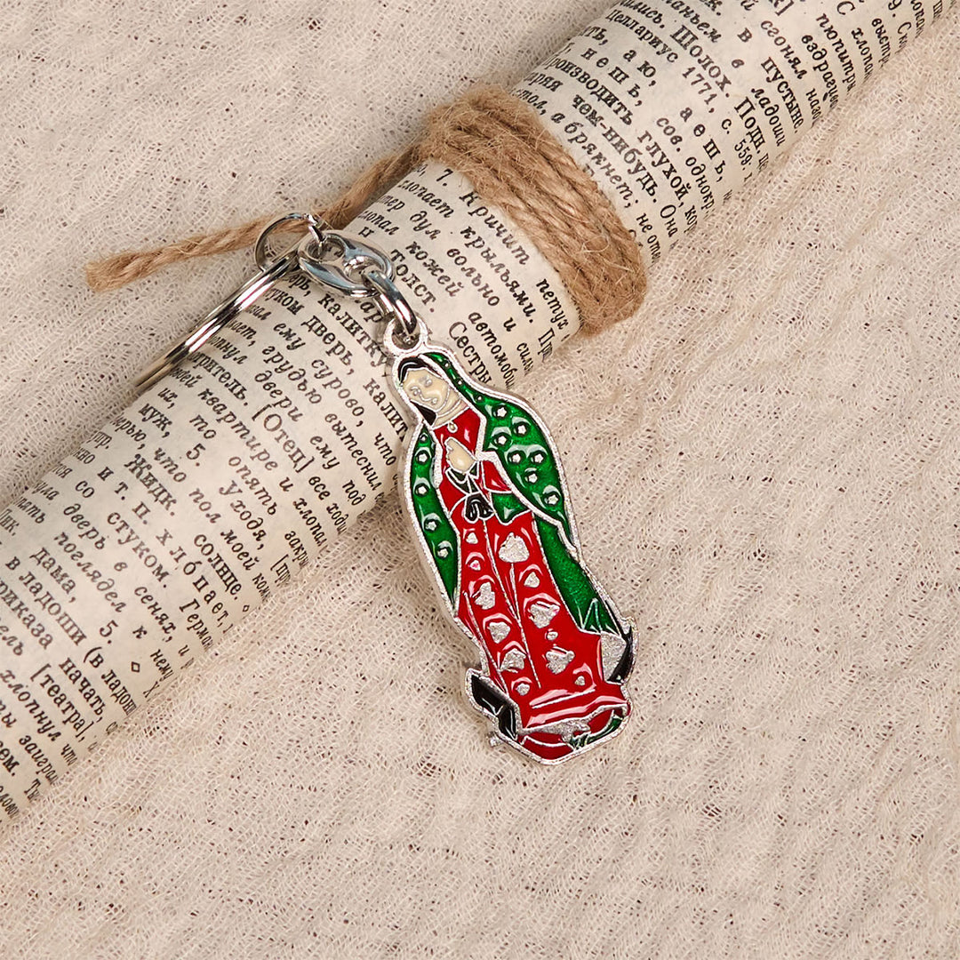 Christianartworkshop Colorful Style Our Lady of Guadalupe Enamel Key Chain: Faith in Vivid Tones - image 3