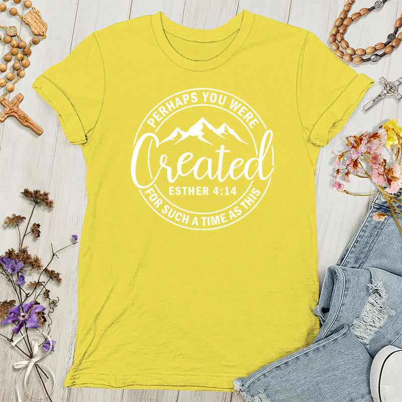 Christianartworkshop Perhaps You Were Created Tee - Faith Women's T-shirt - Gold - 4XL - image 3