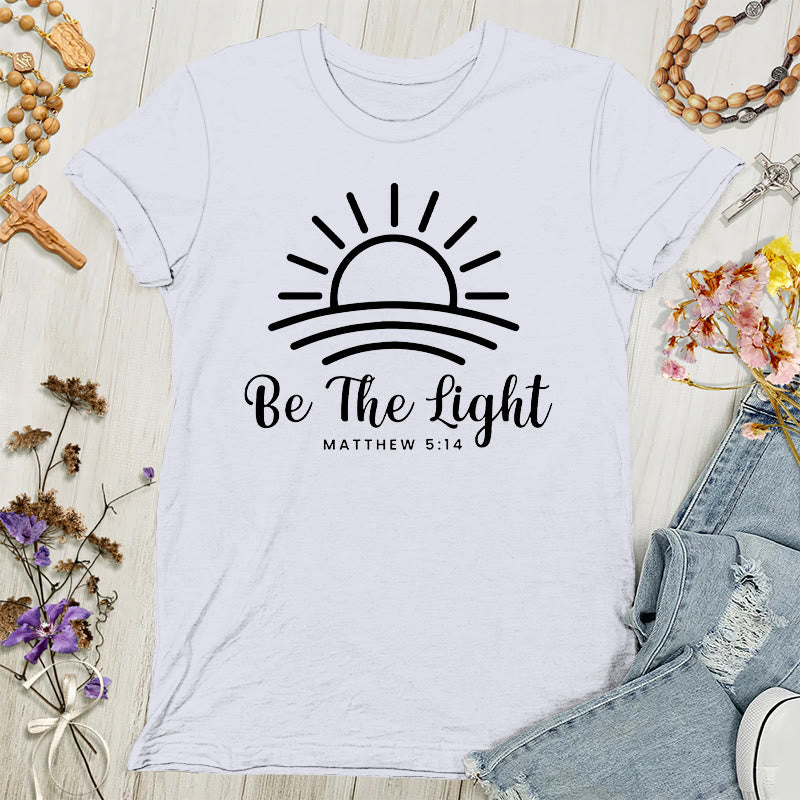 Christianartworkshop Be the Light Sunrise Women's T-shirt - White - 4XL - image 6