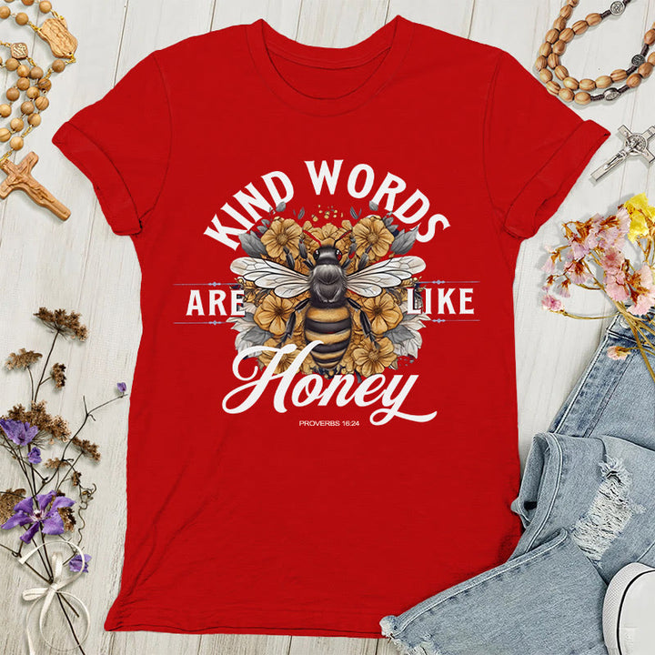 Christianartworkshop Sweet as Honey: Kind Words Women's T-shirt - Red - 4XL - image 6