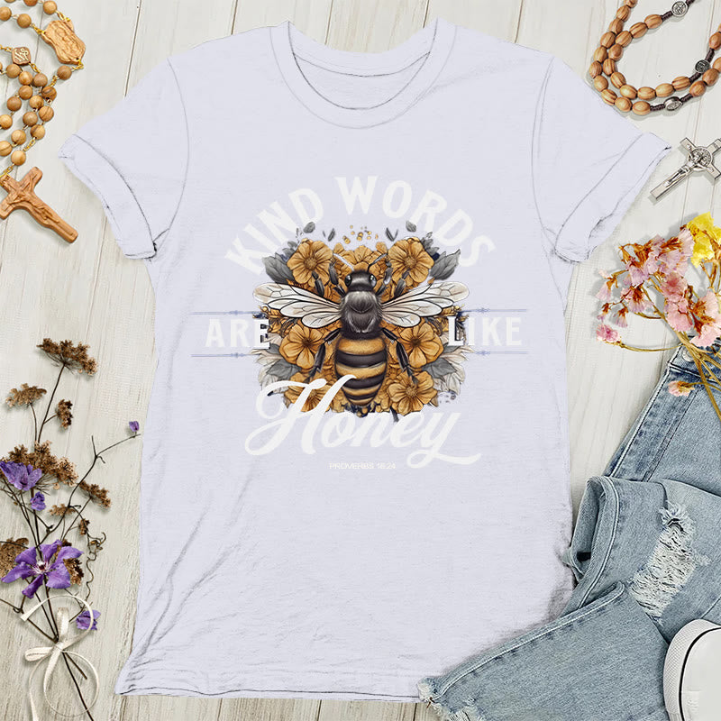 Christianartworkshop Sweet as Honey: Kind Words Women's T-shirt - White - 4XL - image 8