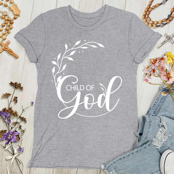Christianartworkshop Child of God Adult Women's T-shirt - Sports Gray - 4XL - image 6