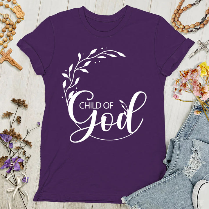 Christianartworkshop Child of God Adult Women's T-shirt - Purple - 4XL - image 4
