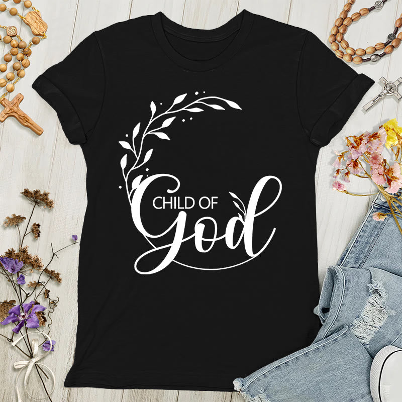 Christianartworkshop Child of God Adult Women's T-shirt - Black - 4XL - image 0