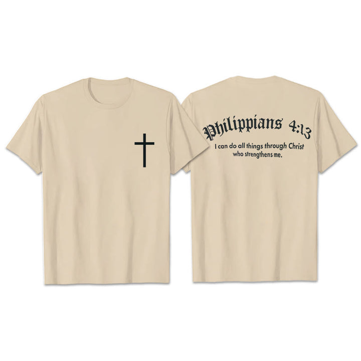 Christianartworkshop Philippians 4:13 "I Can Do All Things" Strength T-Shirt - Apricot - 2XL - image 9