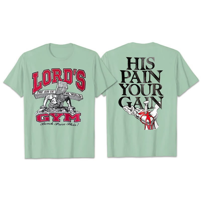 Christianartworkshop His Pain Your Gai T-shirt - Light Green - 2XL - image 12