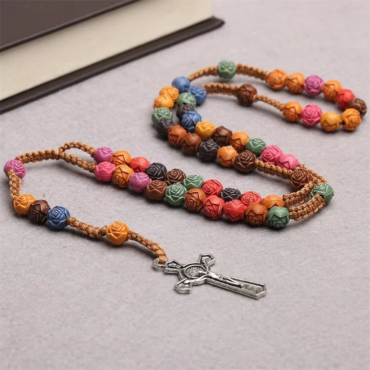 Christianartworkshop Multicolor Prayer Rose Beads Rosary - image 2