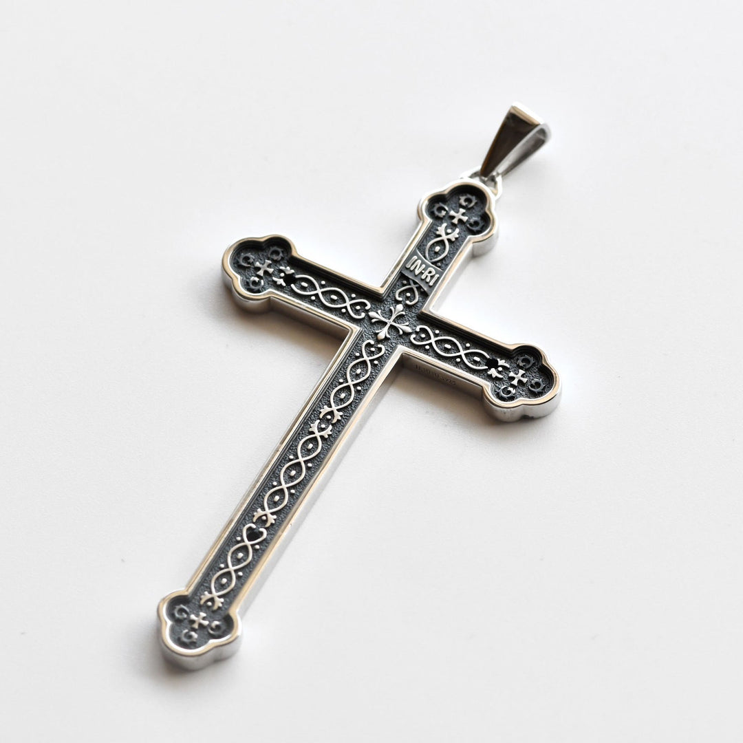 Christianartworkshop Retro Sterling Silver Amulet INRI Cross Pendant Necklace: A Emblem of Grace - image 3