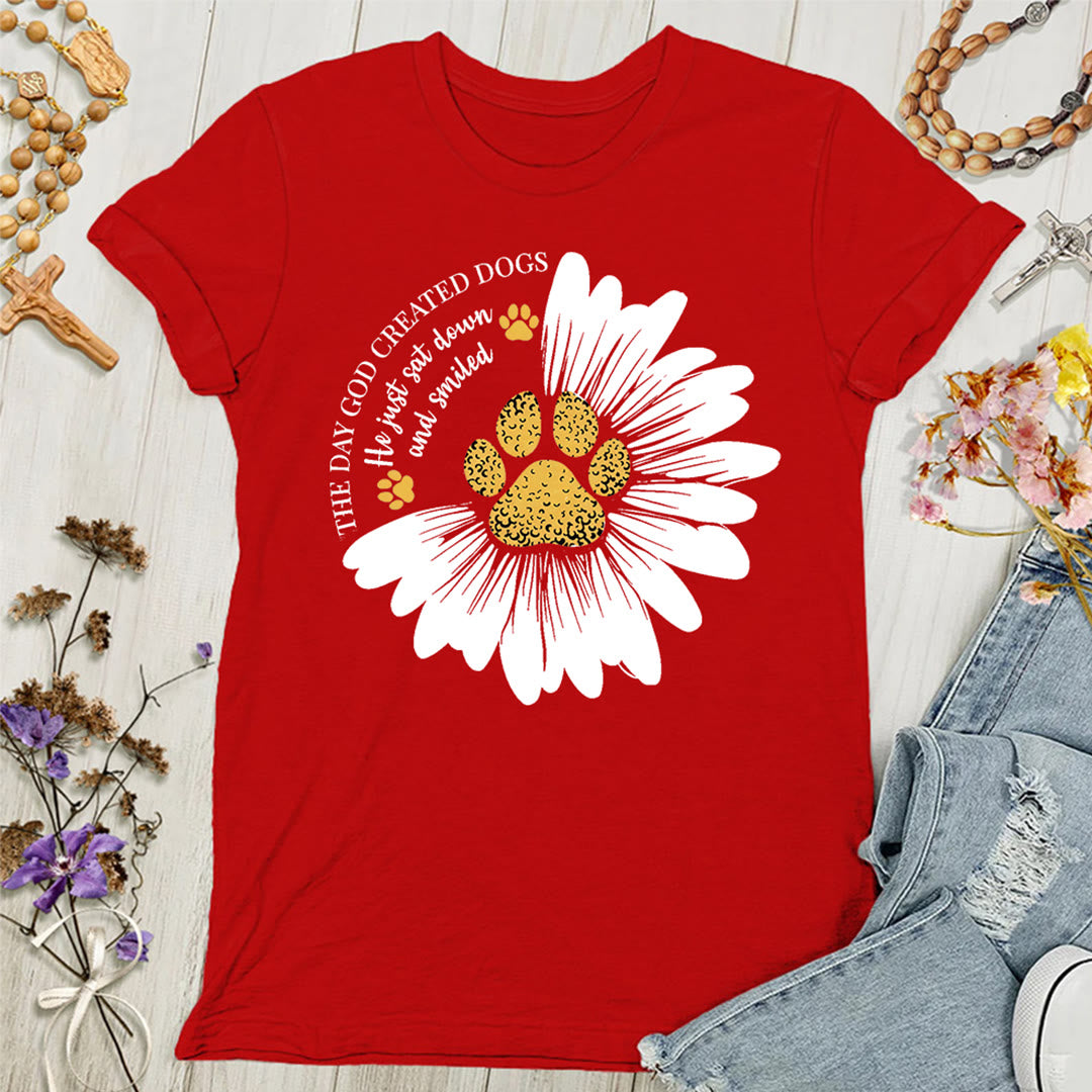 Christianartworkshop The Day God Made Dogs Women's T-shirt - Red - 4XL - image 9