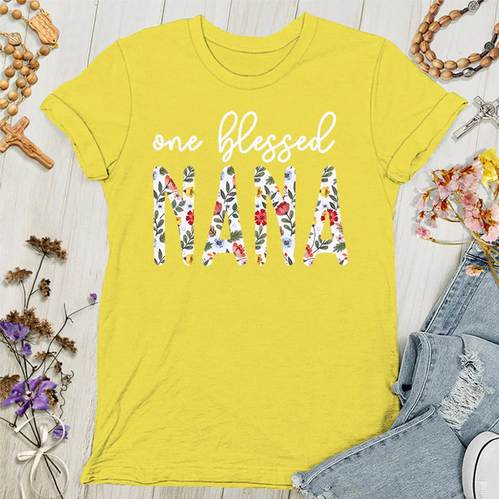 Christianartworkshop One Blessed Nana Women's T-shirt - Yellow - 4XL - image 8