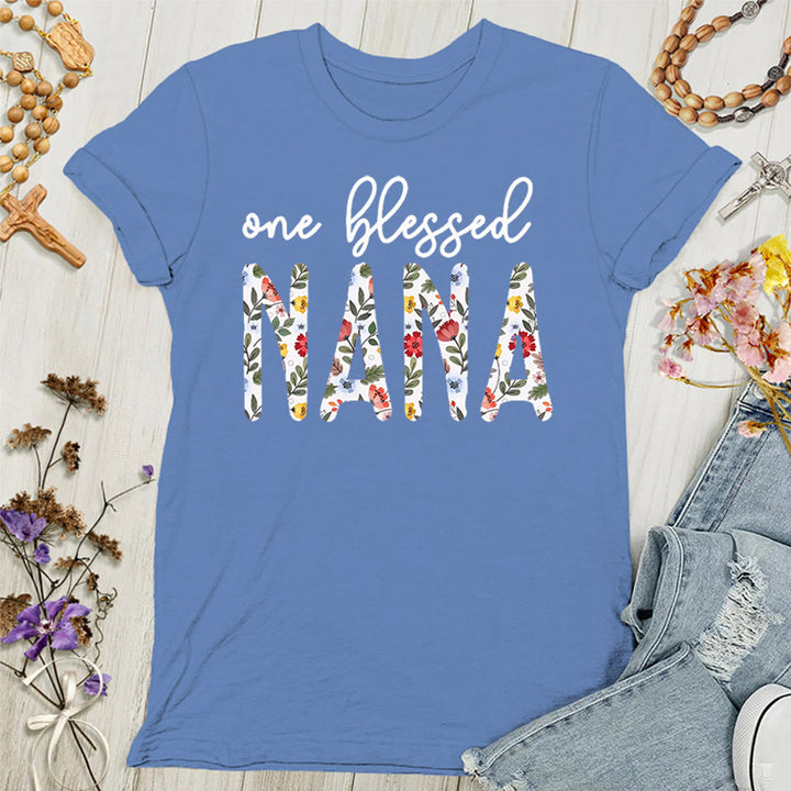 Christianartworkshop One Blessed Nana Women's T-shirt - Blue - 4XL - image 4