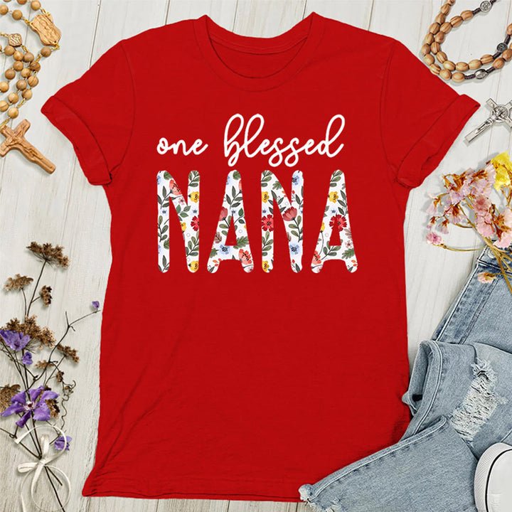 Christianartworkshop One Blessed Nana Women's T-shirt - Red - 4XL - image 6