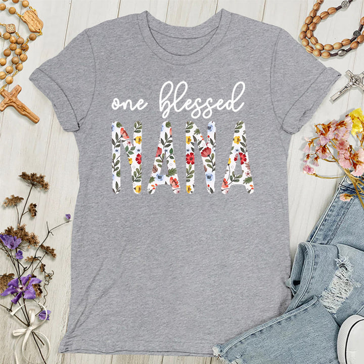 Christianartworkshop One Blessed Nana Women's T-shirt - Grey - 4XL - image 2