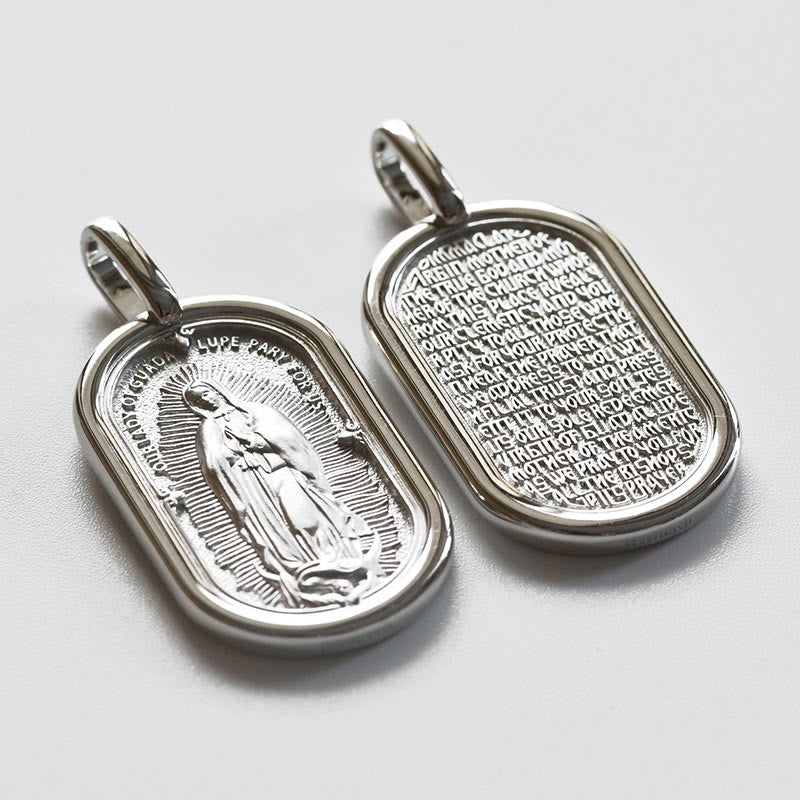 Christianartworkshop 925 Sterling Silver Elegant Our Lady of Guadalupe Pendant Necklace - image 2