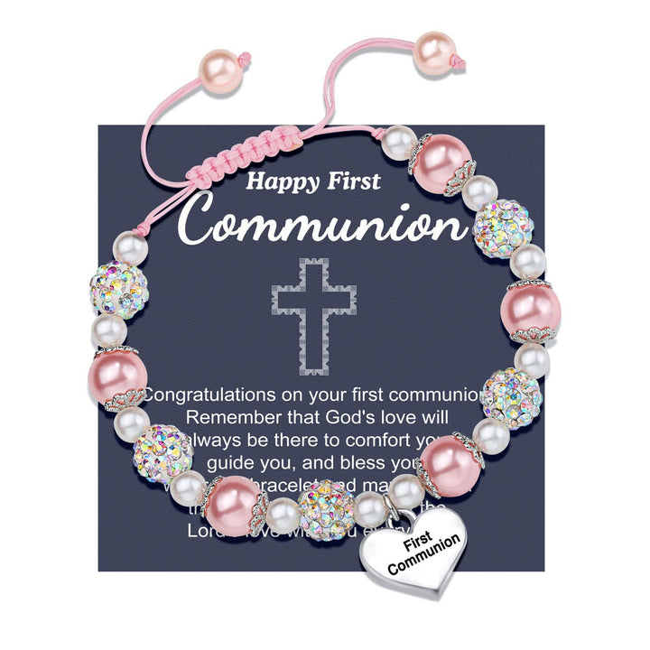 Christianartworkshop PRAYERFUL FAITH: First Communion Gift Bracelet with Cross and Blessing Card - I - image 8