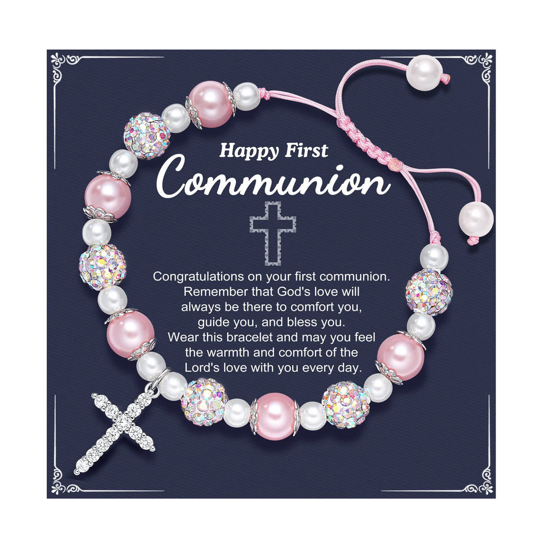 Christianartworkshop PRAYERFUL FAITH: First Communion Gift Bracelet with Cross and Blessing Card - H - image 7