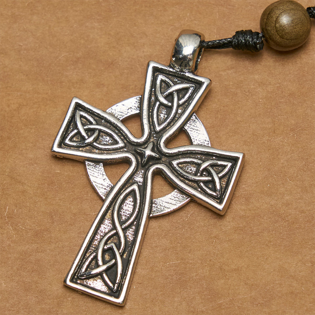Christianartworkshop Matte Green Cube Beads Rosary with Sacred Heart of Jesus & Celtic Cross - image 6
