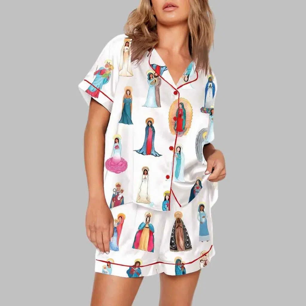 Christianartworkshop Our Lady of Guadalupe Catholic Home Pajama Set: Sleep Wrapped in Sacred Grace - 3XL - image 0