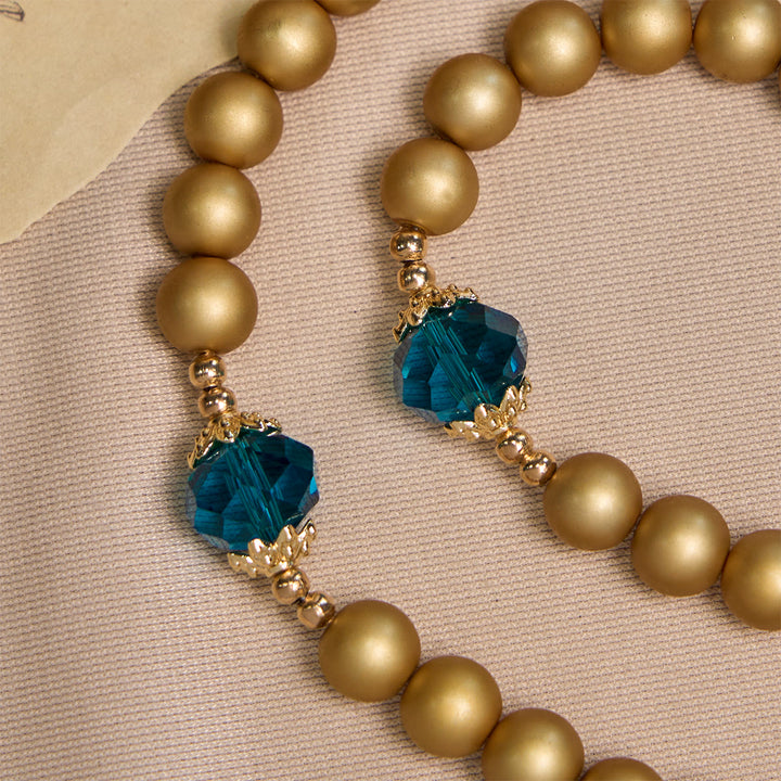 Christianartworkshop Elegant Matte Golden Pearl Rosary with St. Therese and Crucifix - image 8