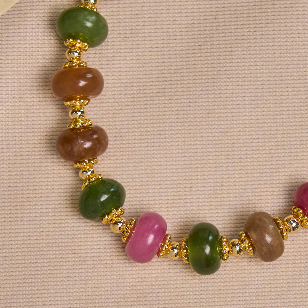 Christianartworkshop Tourmaline Abacus Beads Bracelet Featuring Cross and Miraculous Medal - image 5