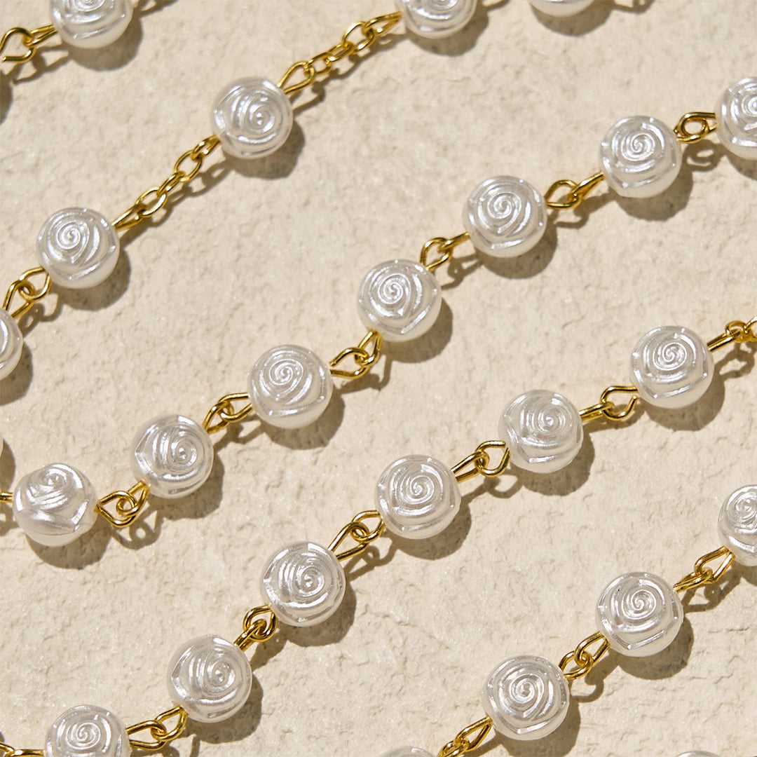 Christianartworkshop Elegant White Rose Devotional Beads Rosary with Our Lady Box for Blessings - image 7
