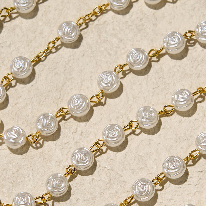 Christianartworkshop Elegant White Rose Devotional Beads Rosary with Our Lady Box for Blessings - image 7