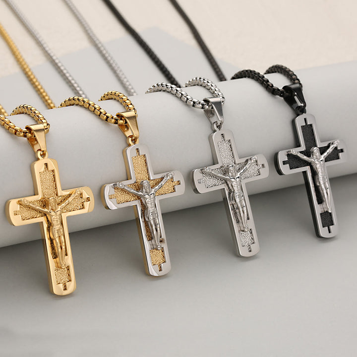 Christianartworkshop Polished Crucifix Pendant Necklace Available in Four Timeless Color Styles - image 5