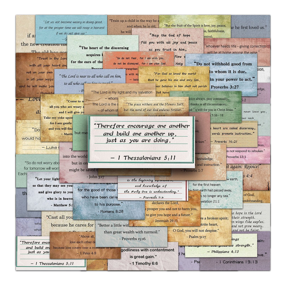 Christianartworkshop Vintage Daily Bible Verse Stickers Pack for DIY, Gifting & Journals - image 1