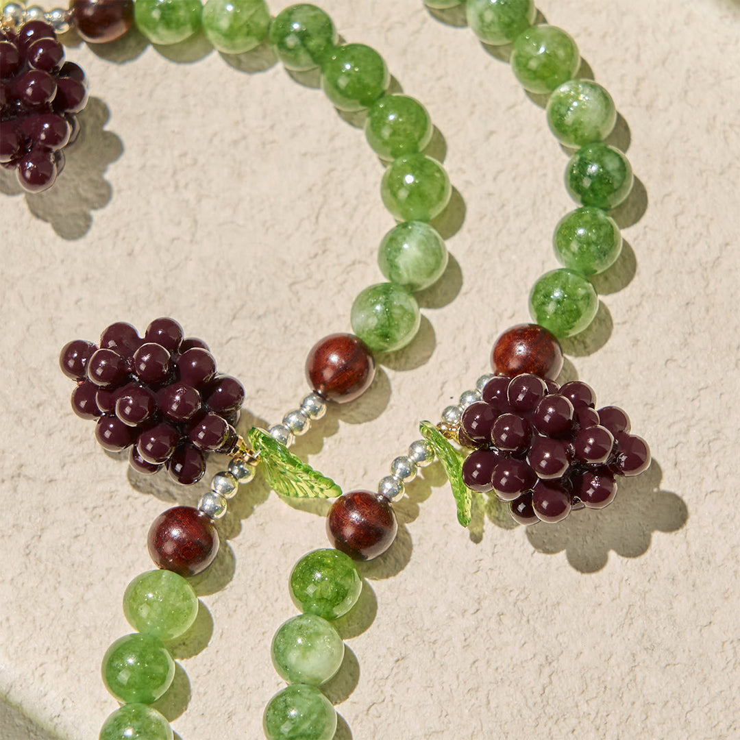 Christianartworkshop Green and Purple Grape Bead Rosary Inspired by Christ the True Vine - image 6