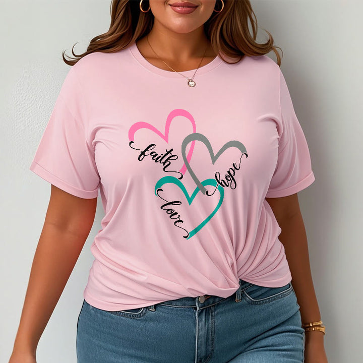 Christianartworkshop Faith Hope Love Christian Heart Design Unisex T-shirt for Believers - image 17
