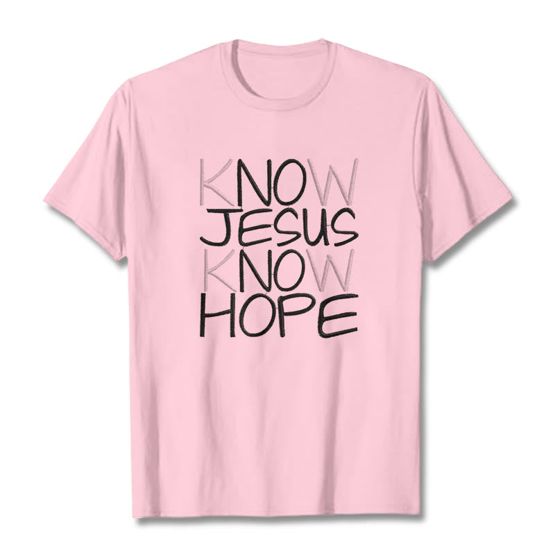 Christianartworkshop Know Jesus Know Hope Faith Statement Unisex T-shirt - Light Pink - 2XL - image 16