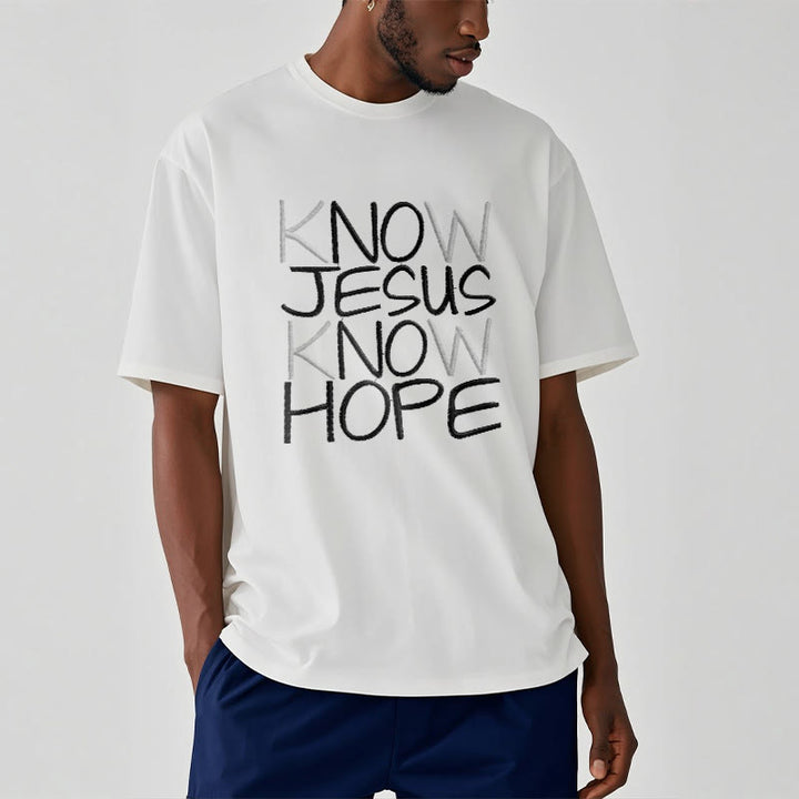 Christianartworkshop Know Jesus Know Hope Faith Statement Unisex T-shirt - image 7