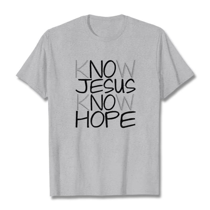 Christianartworkshop Know Jesus Know Hope Faith Statement Unisex T-shirt - Grey - 2XL - image 17