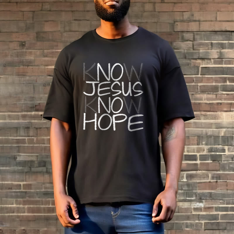 Christianartworkshop Know Jesus Know Hope Faith Statement Unisex T-shirt - image 4