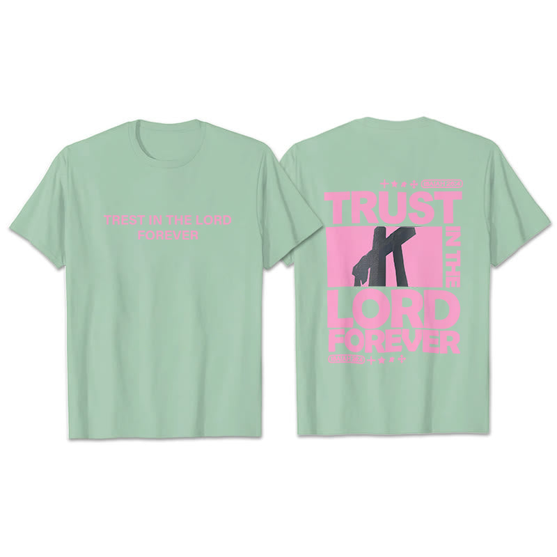 Christianartworkshop Trust In The Lord Forever T-Shirt - Light Green - 2XL - image 19