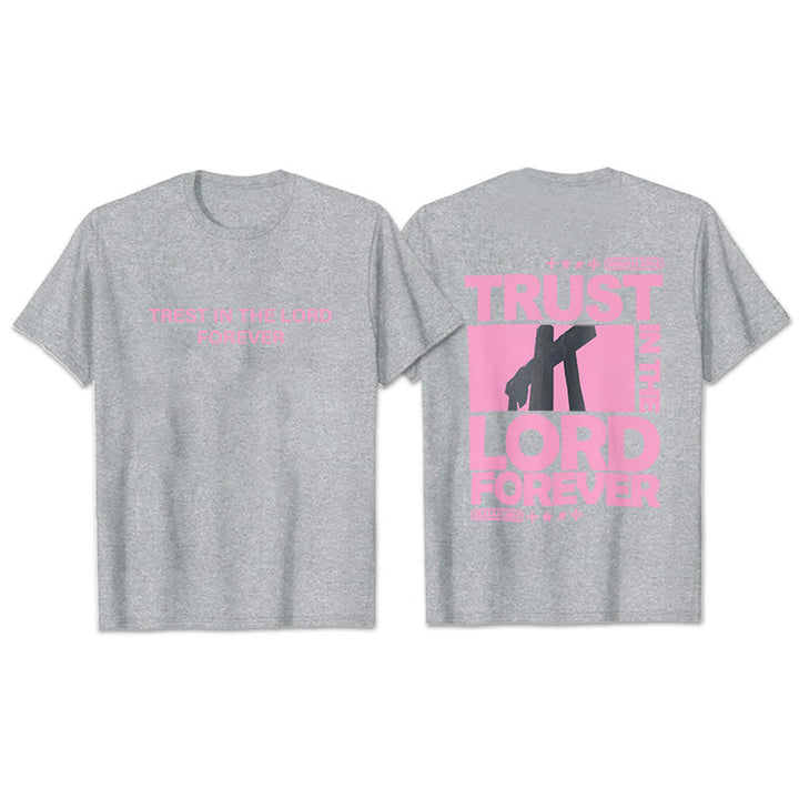 Christianartworkshop Trust In The Lord Forever T-Shirt - Grey - 2XL - image 28